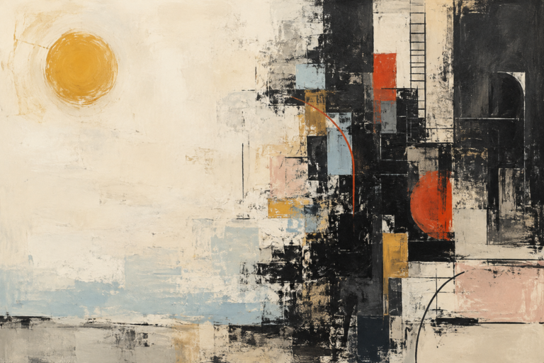 Abstract illustration representing the emotional transition from the summer holidays back into everyday family life.